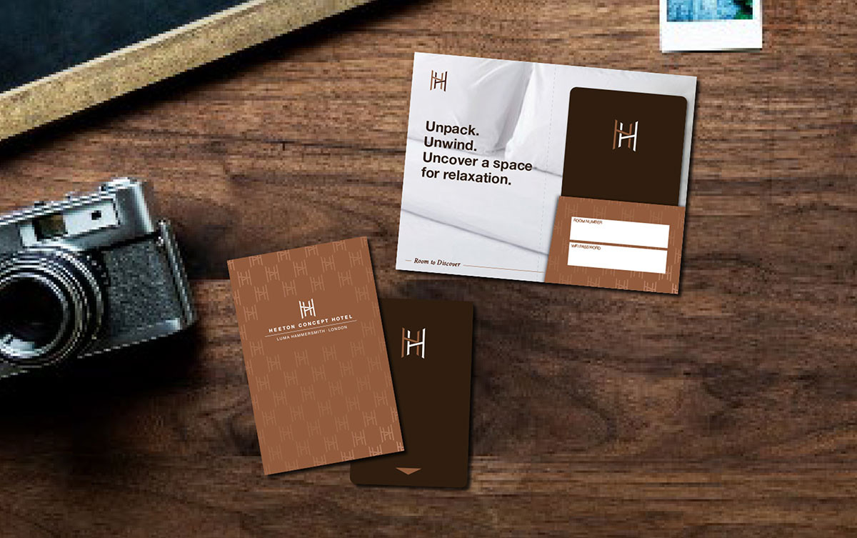 A Heeton Concept Hotel key cards in the brand’s new look